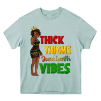 Arona thick thighs juneteenth vibes with afro black woma Heavy Core Tee - texasbilliewilder