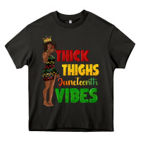 Asphalt thick thighs juneteenth vibes with afro black woma Heavy Core Tee - texasbilliewilder
