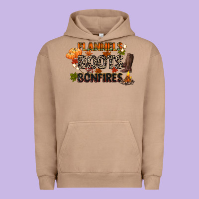 Flannels Boots And Bonfires Urban Hoodie Designed By Cowgirlartshop