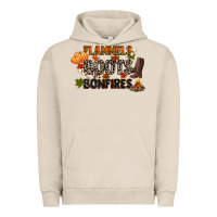 Pigment French Oak flannels boots and bonfires Urban Hoodie - CowGirlArtShop