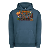 Pigment Midnight Navy flannels boots and bonfires Urban Hoodie - CowGirlArtShop