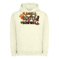 Pigment Pistachio flannels boots and bonfires Urban Hoodie - CowGirlArtShop