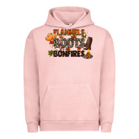 Pigment Salmon flannels boots and bonfires Urban Hoodie - CowGirlArtShop