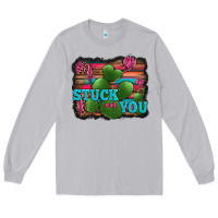 Moon Dust stuck on you heart cactus serape leopard background Long Sleeve Tee - Jasminsmagicworld