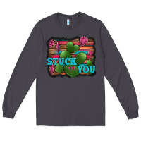 Smoke stuck on you heart cactus serape leopard background Long Sleeve Tee - Jasminsmagicworld