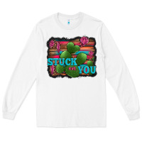 White stuck on you heart cactus serape leopard background Long Sleeve Tee - Jasminsmagicworld