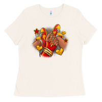Bone Softball afro girl sneakers Ladies Tee - RanaPortraitStore