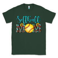 Sports Green western leopard  sunflowers glitter mom softball Classic Tee - Artiststas