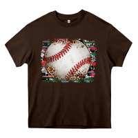 Chocolate Brown sports baseball background Heavy Core Tee - Artiststas