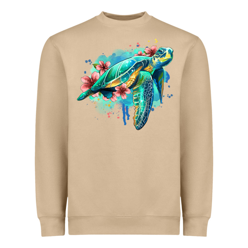 Floral Turtle Heavyweight Sweatshirt by Jasminsmagicworld | Teevron