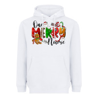 White One Merry Nurse Heavyweight Hoodie - LillyAllenDesigns