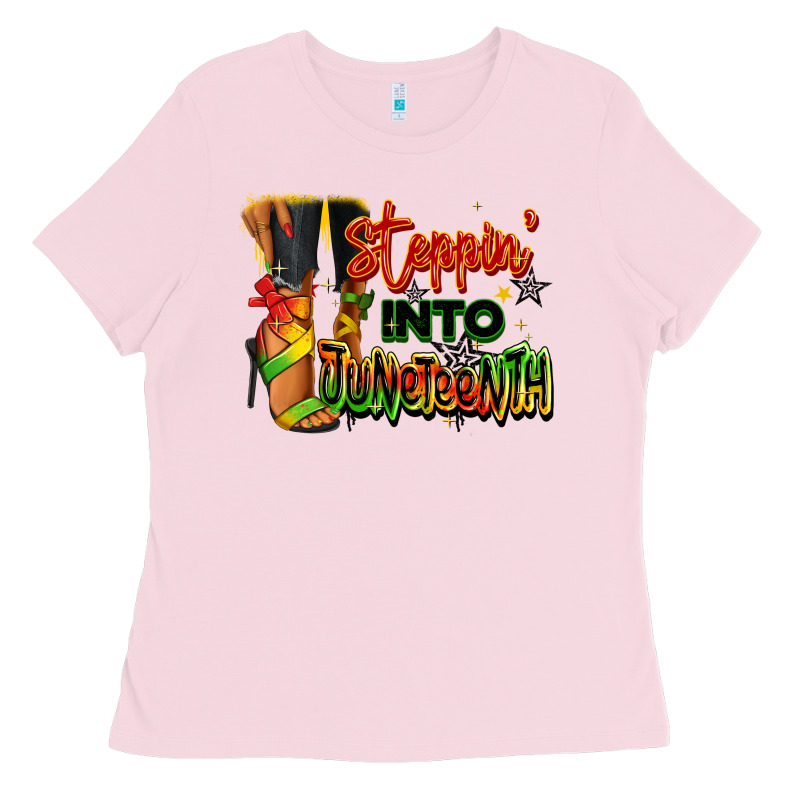 Steppin' Into Juneteenth Black Fashion Girl Ladies Tee by RanaPortraitStore | Teevron