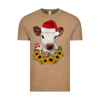 Vintage Coffee calf sunflower christmas Vintage Tee - JahusDesignShop