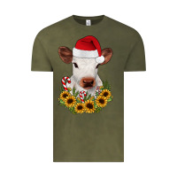Vintage Olive calf sunflower christmas Vintage Tee - JahusDesignShop