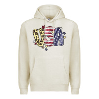 Oatmeal Heather Usa America Premium Hoodie - Bettercallsaul