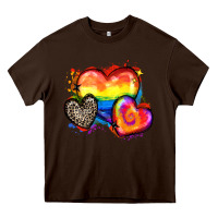 Chocolate Brown pride hearts Heavy Core Tee - Zillion Design Studio