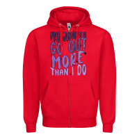 Red my joints go out more than ı do Zipper Hoodie - MaliasSmallBusiness