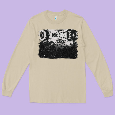 Cowhide Background Long Sleeve Tee Designed By Barkaloodesign