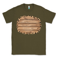 Army Green wood and leopard background 3200x2400 Classic Tee - AdoDesignShop