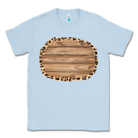 Dusty Blue wood and leopard background 3200x2400 Classic Tee - AdoDesignShop