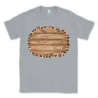 Heather Grey wood and leopard background 3200x2400 Classic Tee - AdoDesignShop