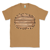 Toasted Coconut wood and leopard background 3200x2400 Classic Tee - AdoDesignShop