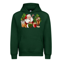 Forest Green santa coffee cups christmas Urban Hoodie - CowGirlArtShop