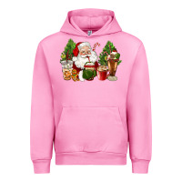 Fuchsia Pink santa coffee cups christmas Urban Hoodie - CowGirlArtShop