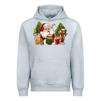 Heather Grey santa coffee cups christmas Urban Hoodie - CowGirlArtShop
