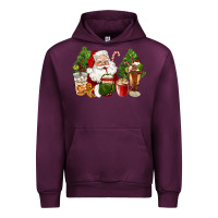 Mauve Wine santa coffee cups christmas Urban Hoodie - CowGirlArtShop
