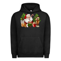 Pigment Black santa coffee cups christmas Urban Hoodie - CowGirlArtShop