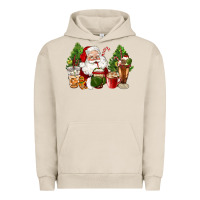 Pigment French Oak santa coffee cups christmas Urban Hoodie - CowGirlArtShop