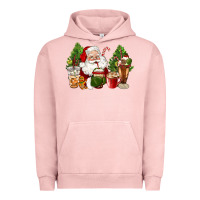 Pigment Salmon santa coffee cups christmas Urban Hoodie - CowGirlArtShop