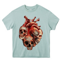 Arona Heart Skulls Heavy Core Tee - RanaPortraitStore