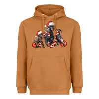 Meerkat christmas chimpanzee and gorilla Heavyweight Hoodie - LillyAllenDesigns