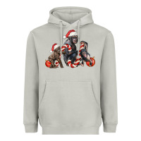 Moon Dust christmas chimpanzee and gorilla Heavyweight Hoodie - LillyAllenDesigns