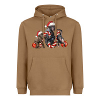 Toasted Coconut christmas chimpanzee and gorilla Heavyweight Hoodie - LillyAllenDesigns