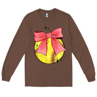 Chestnut coquette softball bow Long Sleeve Tee - JahusDesignShop