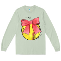 Matcha coquette softball bow Long Sleeve Tee - JahusDesignShop