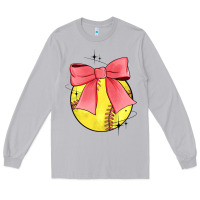 Moon Dust coquette softball bow Long Sleeve Tee - JahusDesignShop
