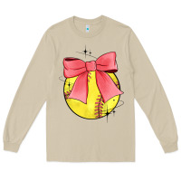 Mushroom coquette softball bow Long Sleeve Tee - JahusDesignShop