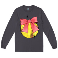 Smoke coquette softball bow Long Sleeve Tee - JahusDesignShop