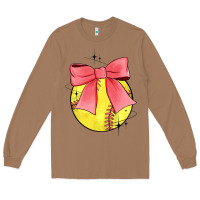 Toasted Coconut coquette softball bow Long Sleeve Tee - JahusDesignShop