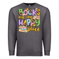 Charcoal Heather books are my happy place Premium Sweatshirt - Artiststas