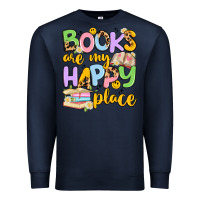 Navy books are my happy place Premium Sweatshirt - Artiststas