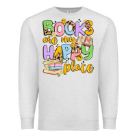Oatmeal Heather books are my happy place Premium Sweatshirt - Artiststas