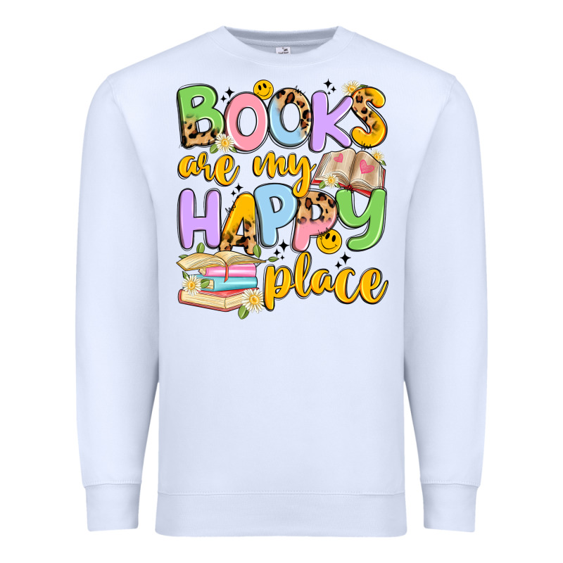 Books Are My Happy Place Premium Sweatshirt by Artiststas | Teevron