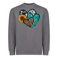 Storm turquoise sunflower hearts Heavyweight Sweatshirt - Jasminsmagicworld
