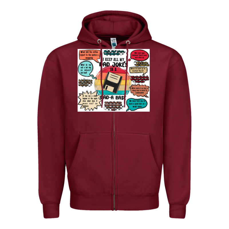 ı Keep All My Dad Jokes In A Dad A Base Zipper Hoodie by MaliasSmallBusiness | Teevron