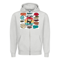 Dove Grey ı keep all my dad jokes in a dad a base Zipper Hoodie - MaliasSmallBusiness